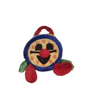 Vintage 10" Wendy's Toys Plush Clock Rare Find READ Made in Korea